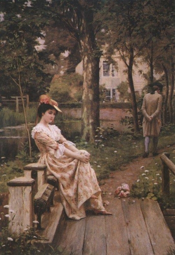 The painting is called 'Off' by edmund Blair Leighton 