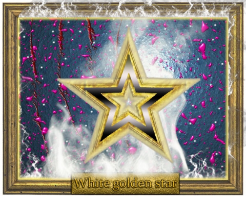 White golden star . . .